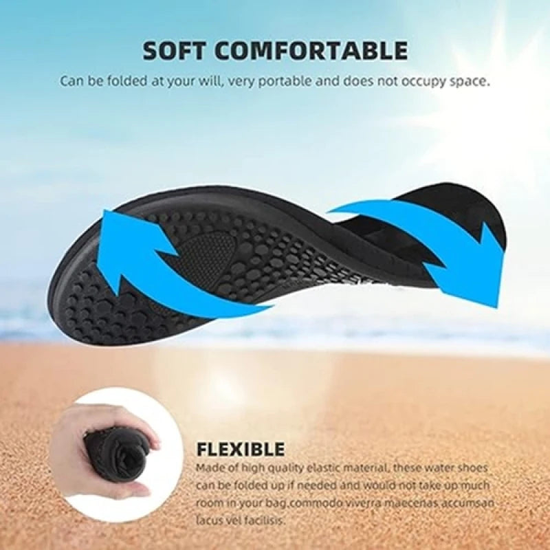 1Pair Wading Shoes Quick-Drying Beach Barefoot Shoes Men Women Anti-Slip Swimming Slippers Seaside Sports Sneakers Diving Socks