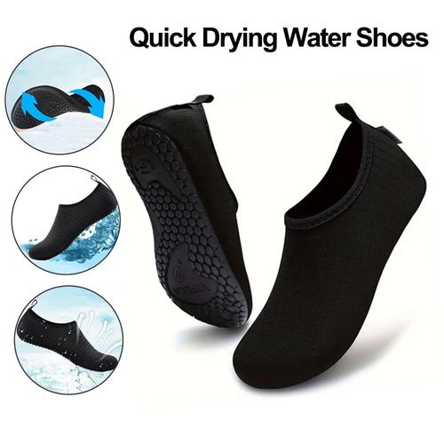 1Pair Wading Shoes Quick-Drying Beach Barefoot Shoes Men Women Anti-Slip Swimming Slippers Seaside Sports Sneakers Diving Socks
