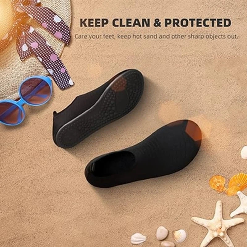 1Pair Wading Shoes Quick-Drying Beach Barefoot Shoes Men Women Anti-Slip Swimming Slippers Seaside Sports Sneakers Diving Socks